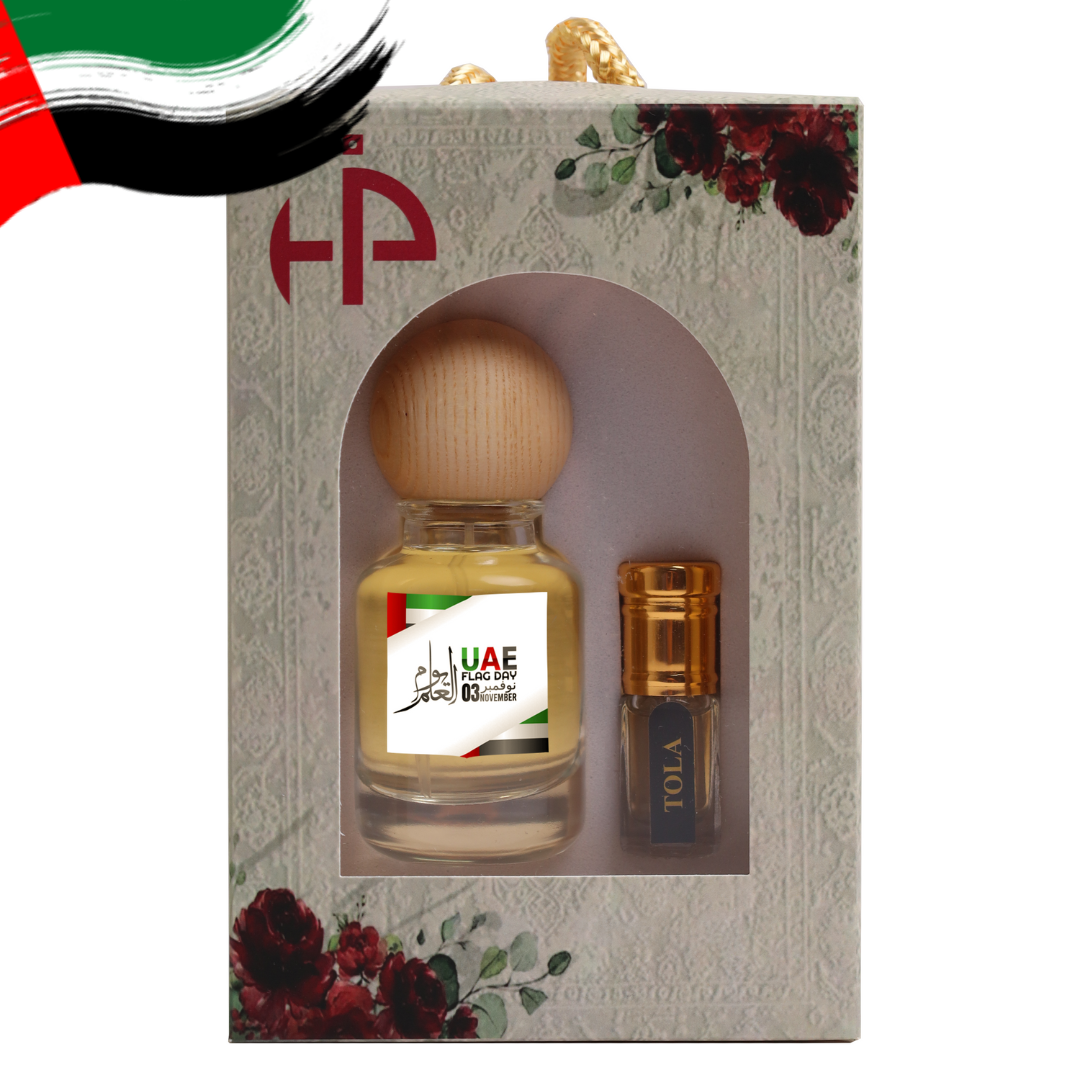 توزيعات يوم العلم الإماراتي (عطر + تولة)