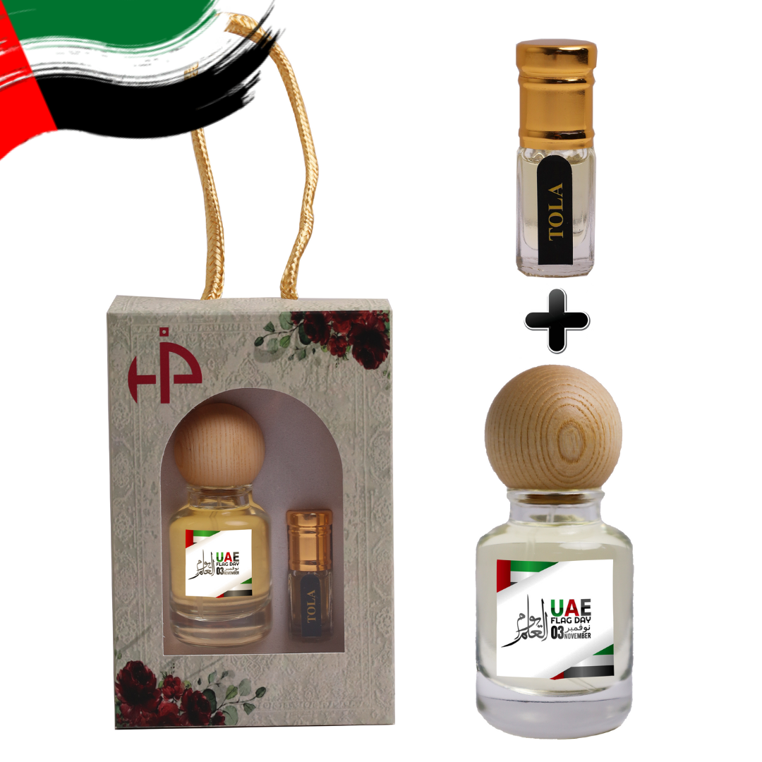 توزيعات يوم العلم الإماراتي (عطر + تولة)